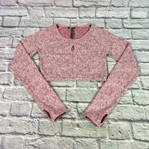 GYMSHARK Fleur Textured Crop Top, Size S